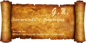 Gerencsér Magdolna névjegykártya