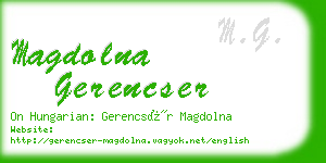 magdolna gerencser business card